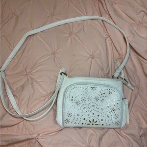Claire’s Small White Crossbody Bag